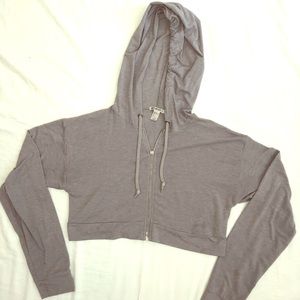 Cropped Hoodie in Grey